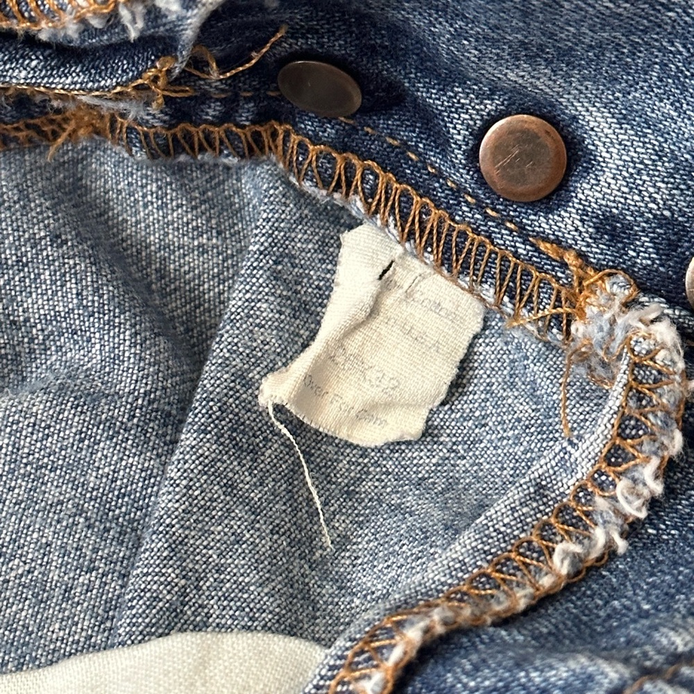 Vintage A&F y2k no waist low rise bootcut jeans button fly 5 pocket Sz 26 USA - Picture 8 of 15